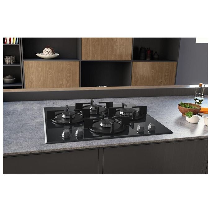 Hotpoint HAGD61SMR Diamond Piano cottura Gas 60 cm 4 fuochi Griglie in ghisa Accensione elettronica colore Specchio