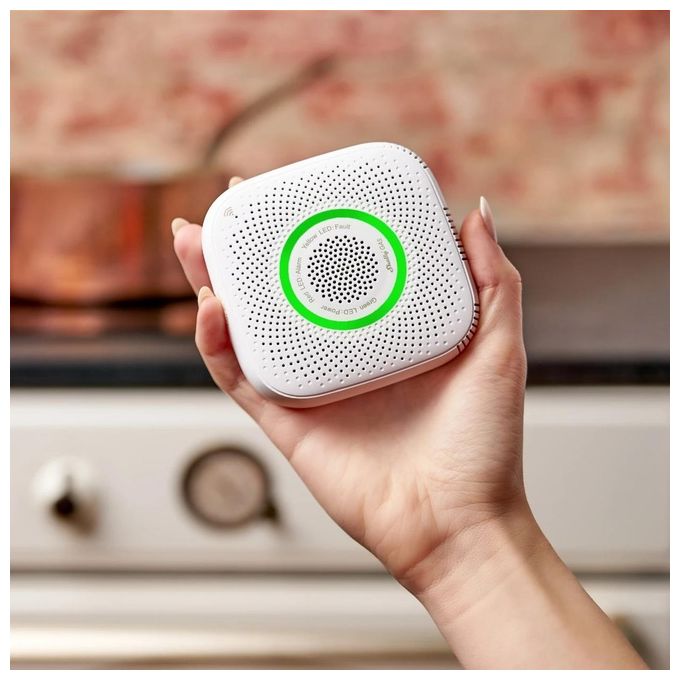 Shelly GAS LPG Rilevatore di Gas GPL Wi-Fi Allarme Acustico 70 dB 110-230 V colore Bianco