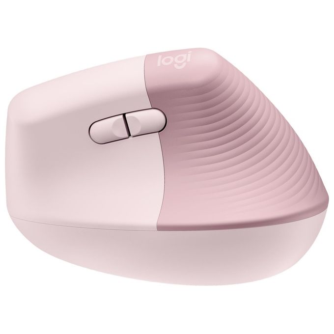 Logitech 910-006478 Lift Mouse Ergonomico Verticale Senza Fili 4000 DPI Bluetooth e RF 4 Tasti Clic Silenziosi Fino a 24 Mesi di Autonomia colore Rosa