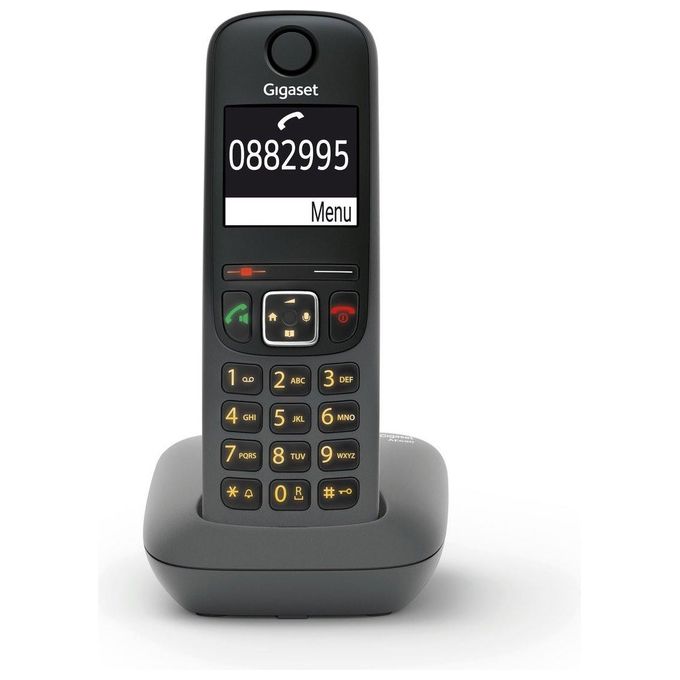 Gigaset L36852-H2810-B133 AE690 Telefono DECT Analogico con 2 Cornette Vivavoce Identificazione Chiamante Rubrica 100 Voci colore Antracite