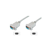 Assmann AK-610100-030-E Cavo Seriale Grigio 3mt DSUB 9-pin