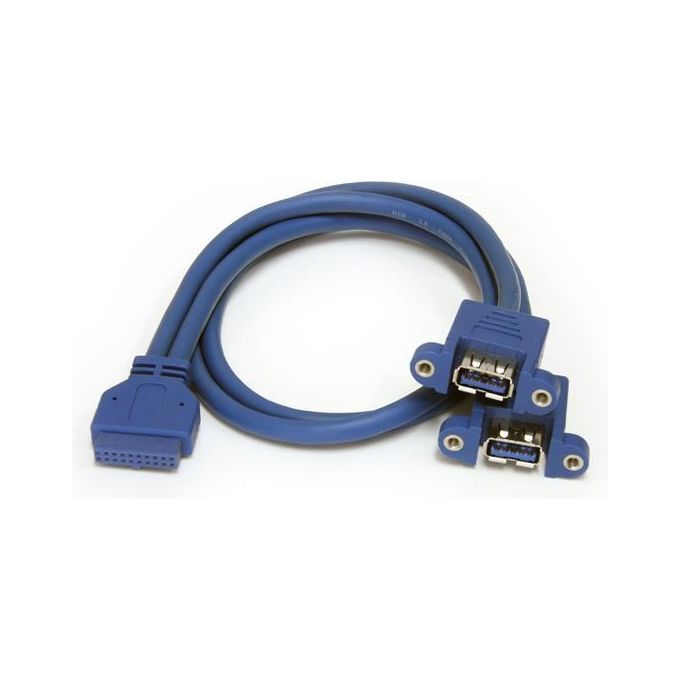 StarTech Cavo pannello USB 3.0 2 porte - Cavo USB A a collettore scheda madre F-F
