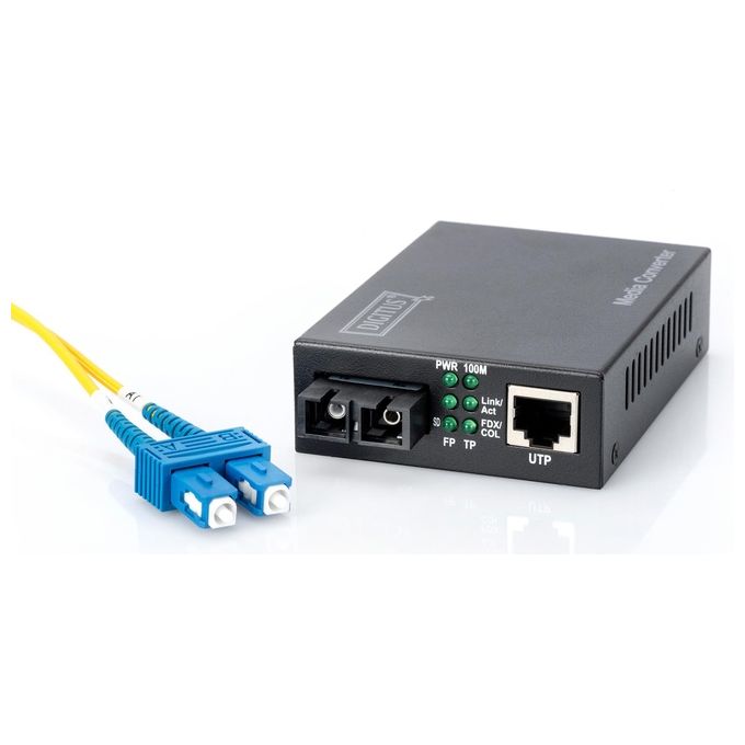 Digitus Convertitore 10-100 Rj45 - Fibra Ottica Sc Singlemode