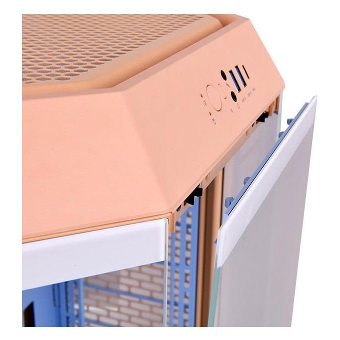 Thermaltake CA-1Y4-00SKWN-00 The Tower 300 Case PC Micro Tower per schede madri Micro ATX e Mini ITX con supporto radiatore 420 mm colore Peach Fuzz