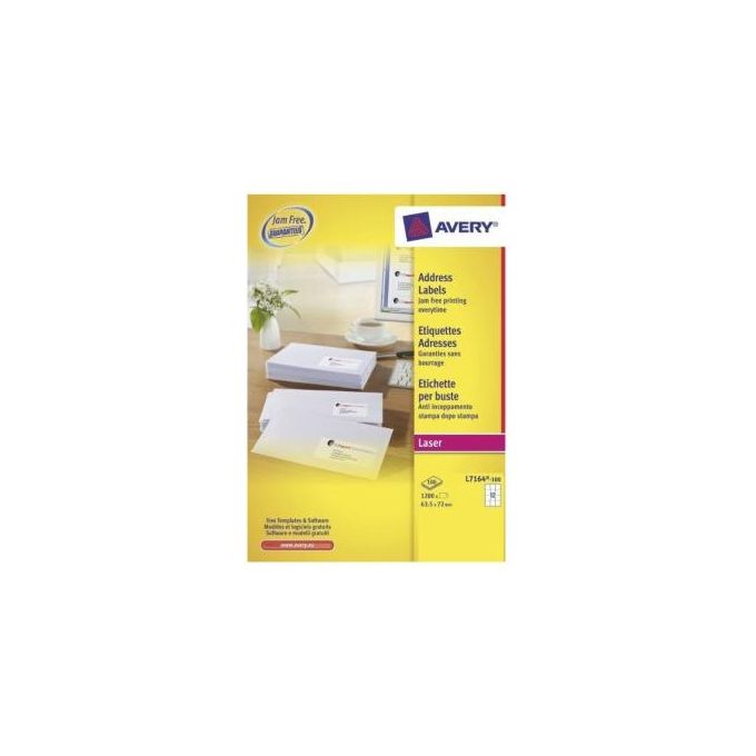 Avery Etichette Laser 63 5x 72 Singolo