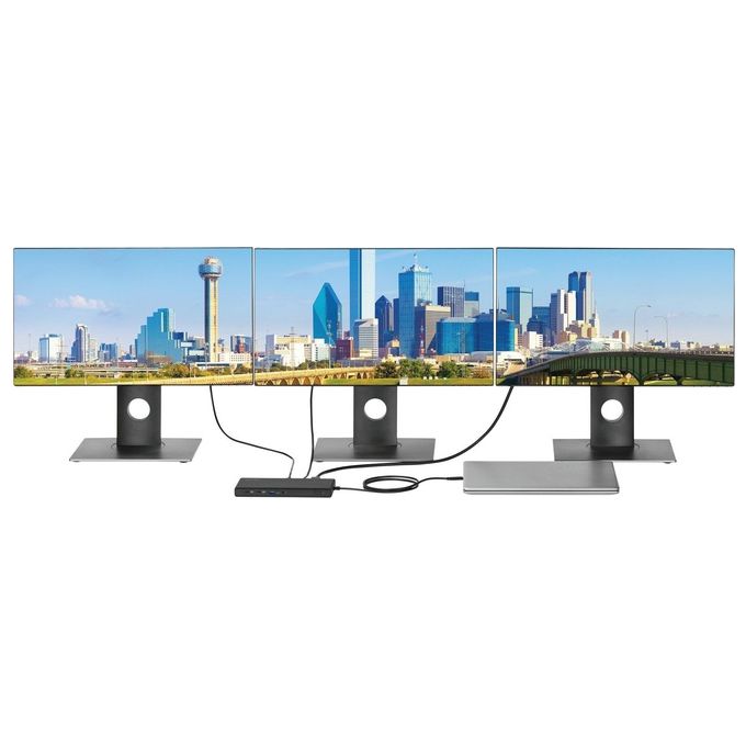 Kensington K32810EU SD4842P Docking Station USB-C Tripla Uscita Video 3 Monitor Full HD 100 W Power Delivery 5 Porte USB 3.2 Gen2 colore Nero