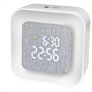 Lowell Jd-9534 Sveglia Digitale Led Bianchi Display Ricoperto in Tessuto Bianca