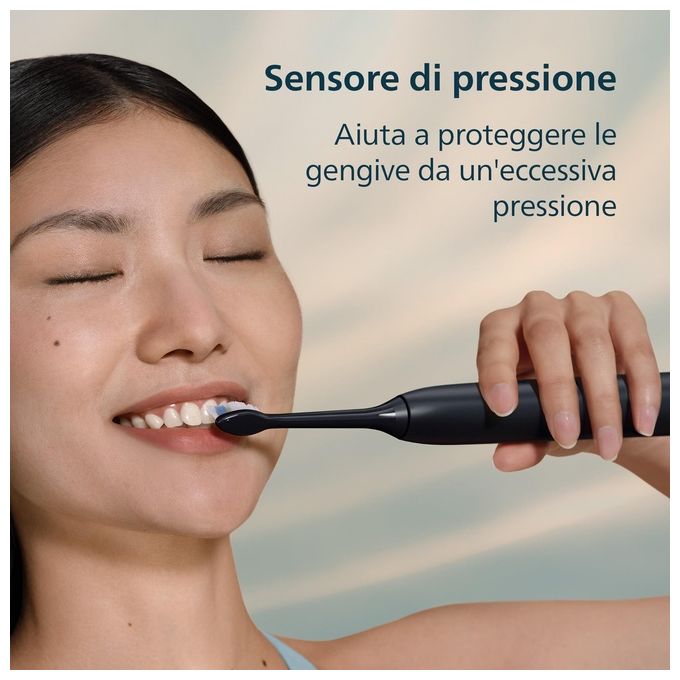 Philips HX7101-02 Sonicare 5300 Spazzolino elettrico sonico 1 modalita' Timer 2 intensita' sensore pressione autonomia 21 giorni colore Nero