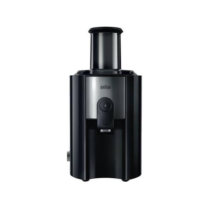 Braun MULTIQUICK5 Centrifuga J500 con Sistema di CENTRIFUGAZIONE RAPIDA in 15 secondi Ampio Accesso da 75mm Vaschetta per polpa 2L; Sistema Antigoccia Sistema di Sicurezza a 4 Vie FILTRO IN ACCIAIO