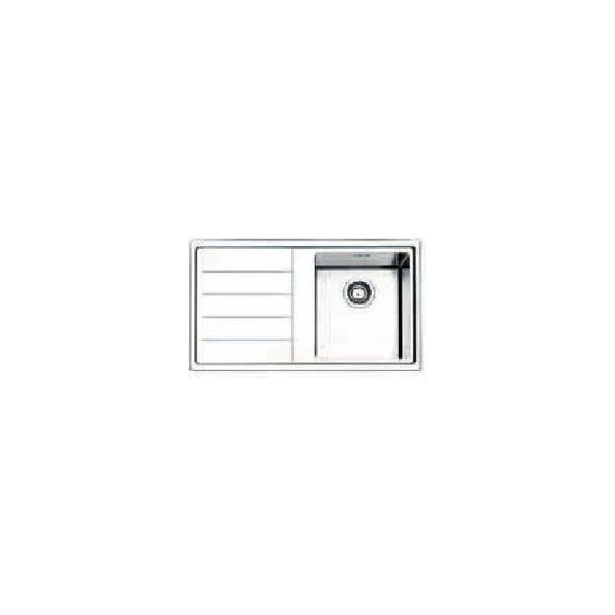 Apell LNP861ILBC Serie Linear Plus Lavello Acciaio Spazzolato da Incasso Gocciolatoio a Sinistra 1 vasca 86x50cm
