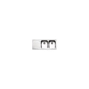 Apell VE1162ILAC Serie Venezia Lavello da Incasso 116x50cm 2 Vasche a Destra Gocciolatoio Sinistro Acciaio Inox Antigraffio