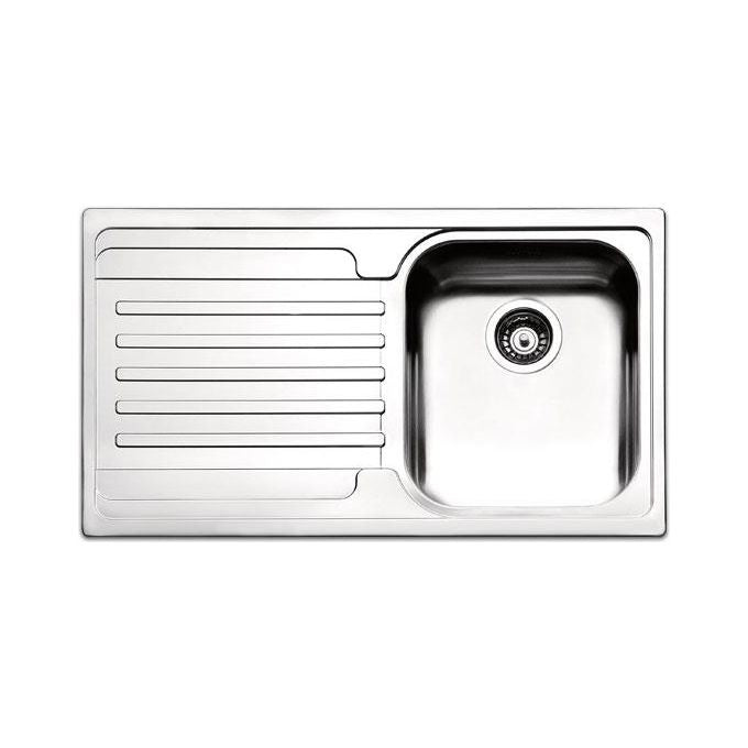 Apell VE861ILBC Serie Venezia Lavello Acciaio Spazzolato da Incasso Gocciolatoio a Sinistra 1 vasca 86x50cm