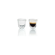 De'Longhi DLSC310 Bicchieri Espresso Doppia Parete Termica Vetro Borosilicato Soffiato a Mano 90 ml 2 pz colore Trasparente
