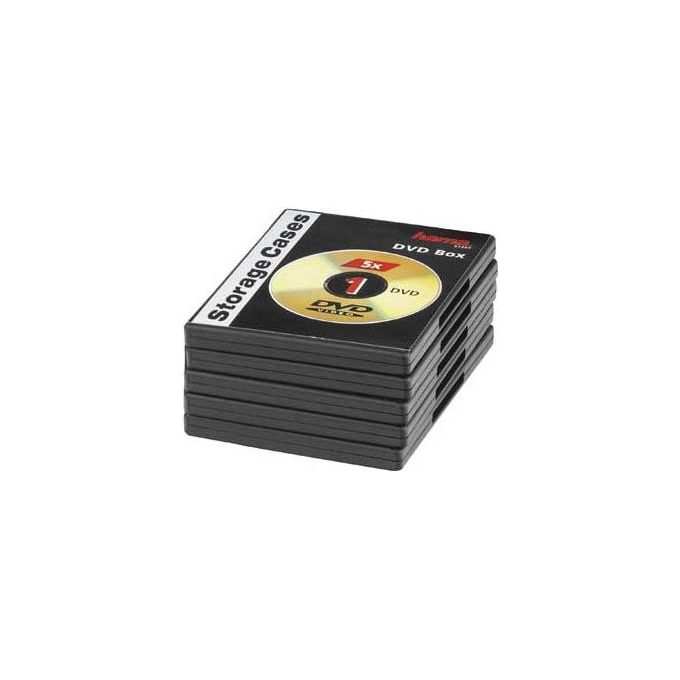 Hama Custodia DVD nero 5 pz.