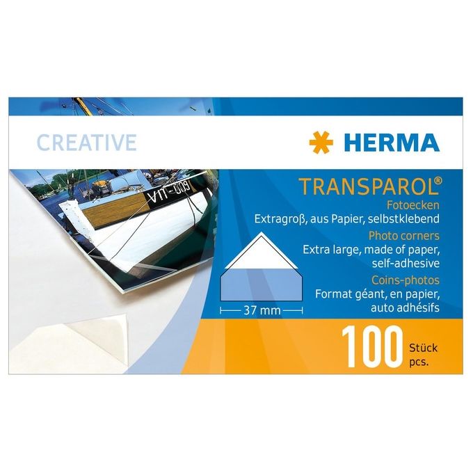 Herma Transparol Photo Corners XXL 100 Pezzi
