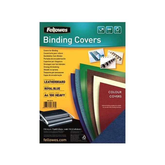 Fellowes Confezione 100 Copertine Delta a4 blu Royal