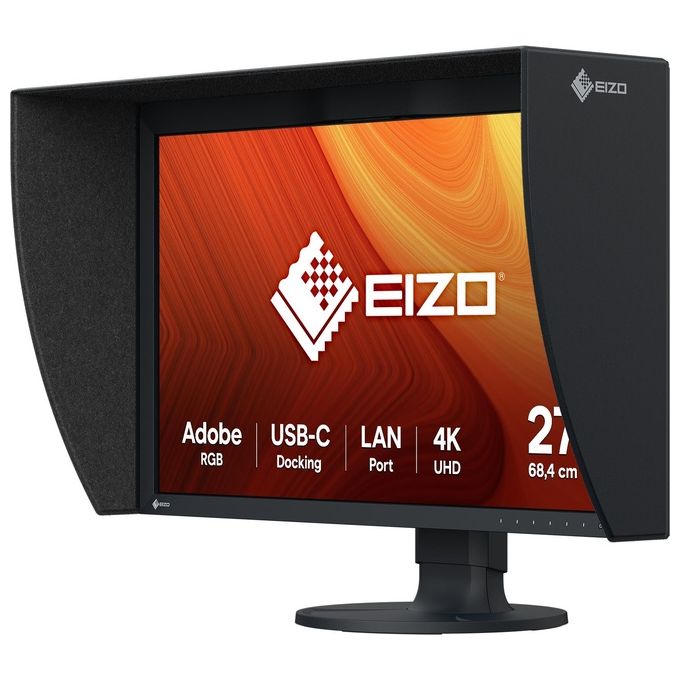 EIZO CG2700X ColorEdge Monitor 27'' 4K UHD IPS 500 cd-m² 10 bit HDR HLG-PQ USB-C 94W colore Nero