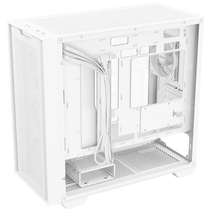 ASUS 90DC00H3-B19010 A21 PLUS TG ARGB Case Micro ATX e Mini ITX con Pannello Frontale Mesh e Vetro Temperato 4 Ventole ARGB Preinstallate Supporta Radiatori 360 mm e Schede Grafiche 380 mm colore Bianco