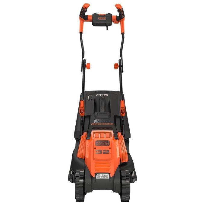 Black+Decker Tosaerba Elettrico 1200W Lama 32cm con Telaio Polypropilene e Impugnatura Bike