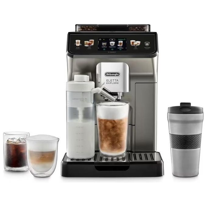 De'Longhi ECAM45086T Eletta Explore Macchina da caffe' automatica 1,8 L 19 bar 1450 W Wi-Fi Cold Brew colore Titanio