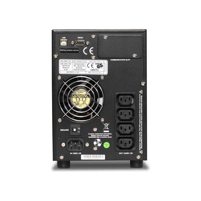 Riello SEP1500 Sentinel Pro Gruppo di continuita' UPS 1500 VA 1350 W Forma d'onda Sinusoidale Tecnologia Online a doppia conversione colore Nero