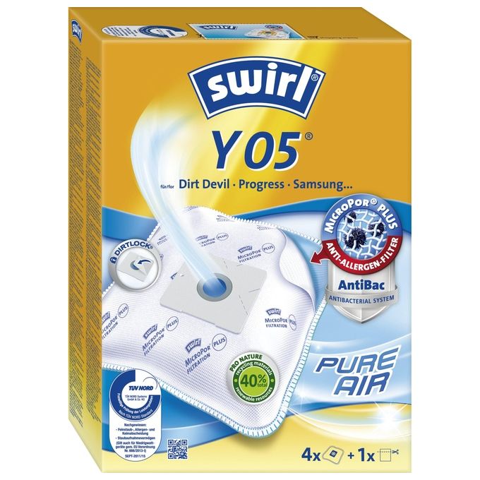Swirl Y 05 MP Plus AirSpace Sacchetti per Aspirapolvere