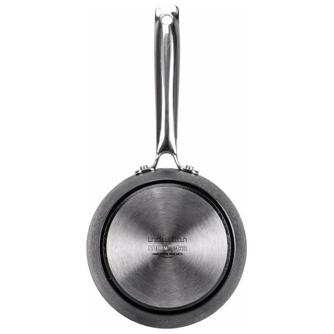 Alluflon Moneta Casseruola Armonia Finegres Manico Lungo 16cm Nero