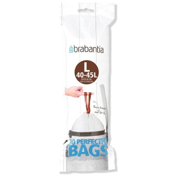Brabantia PerfectFit Sacchetti Spazzatura Tipo L 40-45 Litri 10 Pezzi