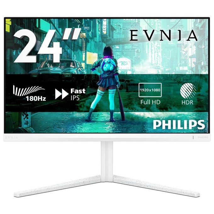 Philips 24M2N3201A-00 Evnia Monitor PC 23.8'' Full HD 1920 x 1080 Pixel IPS 180 Hz 1 ms colore Bianco