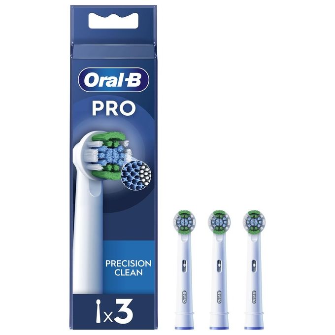 Oral-B Pro Precision Clean Testine di Ricambio Spazzolino Elettrico 3 Pezzi Setole Indicator colore Bianco