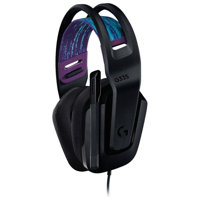 Logitech G 981-000978 G335 Cuffia Gaming Cablata con Microfono Flip-to-Mute Jack 3.5 mm Driver 40 mm Compatibile con PC PlayStation Xbox Nintendo Switch colore Nero
