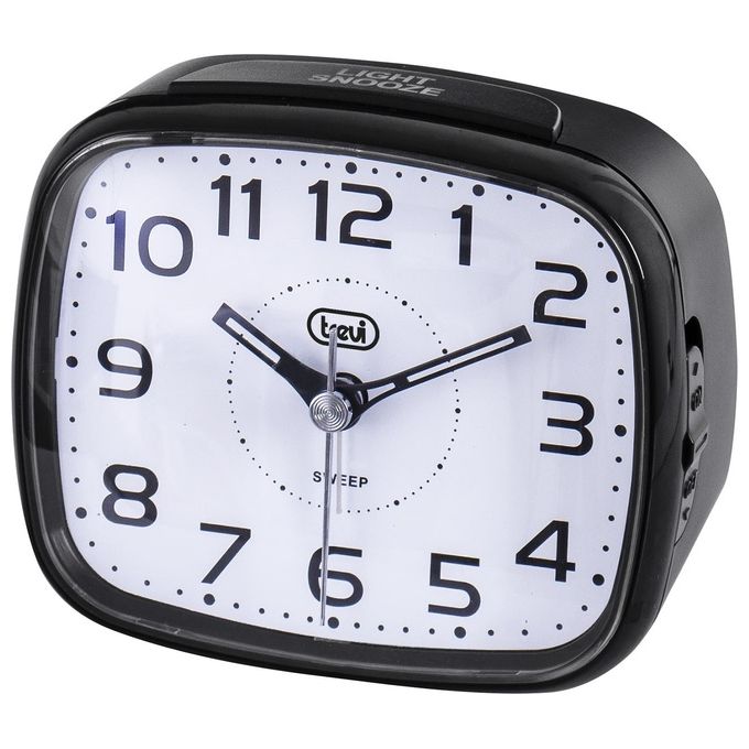 Trevi SL 3054 Orologio al Quarzo con Sveglia Grande Quadrante Tasto Snooze-Light Movimento Silenzioso SWEEP Nero