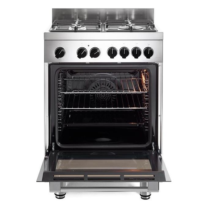 De'Longhi GEMMA 66 ML Cucina 60x60 cm Gas 4 Fuochi Doppia Corona Forno Elettrico 74 L 10 Funzioni Classe A colore Inox