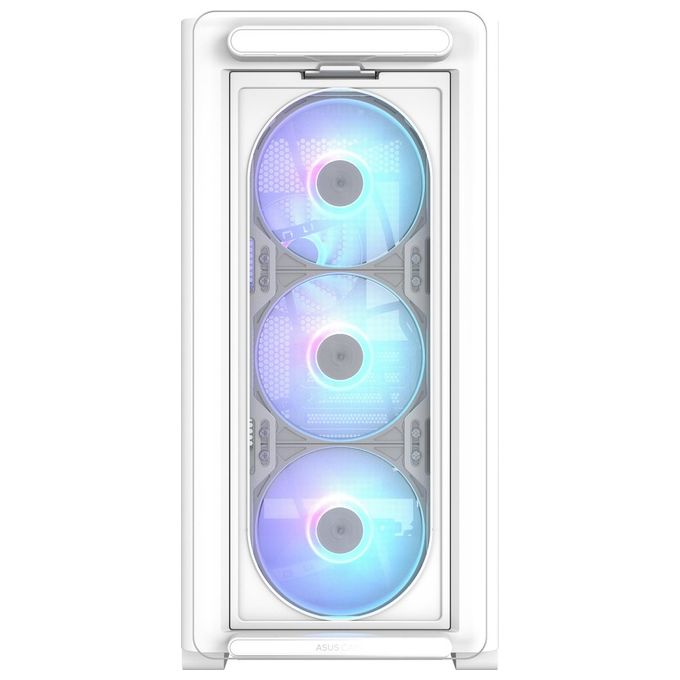 ASUS 90DC00K3-B19010 A23 PLUS TG Case per PC Micro Tower con Pannello in Vetro Temperato e Illuminazione ARGB colore Bianco