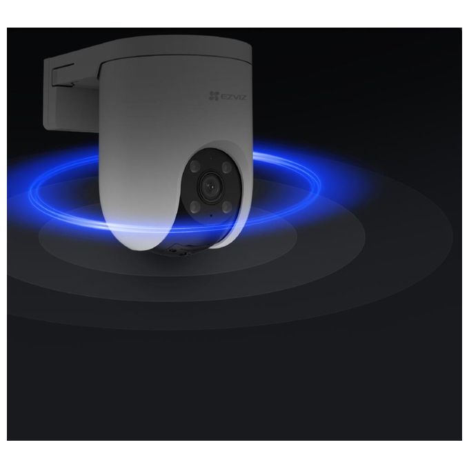 Ezviz CS-H8C POE 2K Telecamera di Sicurezza IP Cupola Esterno 2K PoE Visione Notturna Audio Bidirezionale colore Bianco