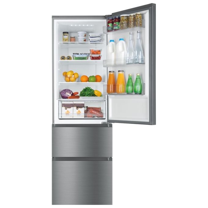 Haier HTR3619ENMN 3D 60 Serie 3 Frigorifero Combinato 348 L 190 cm Classe E 37 dB No Frost colore Argento