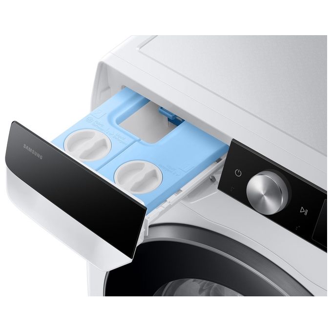 Samsung WW90DG6U85LKU3 AI Ecobubble Lavatrice Frontale 9 Kg 1400 rpm Classe A Wi-Fi Ecodosatore Vapore (85x60x55 cm) colore Bianco