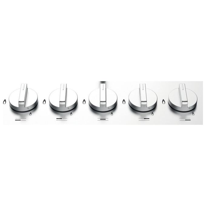 Hotpoint Ariston FTGHL 751 D-IX-HA Piano Cottura a Gas 5 Zone Griglie in Ghisa 75 cm Acciaio Inox