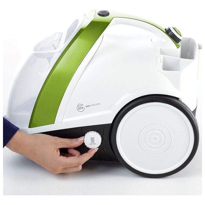 Polti PTEU0317 Vaporetto Smart 110 Eco Pulitore a Vapore Cilindrico 1500W 4 bar Autorefill 110 g-min colore Nero Verde Bianco