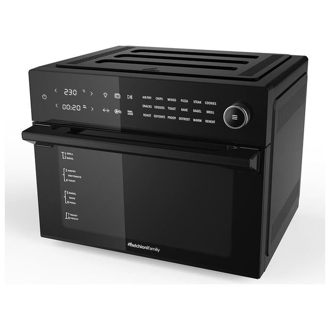 Melchioni Family 118340032 Benedetta Friggitrice ad aria 30 L 1800 W 18 programmi display LED colore Nero
