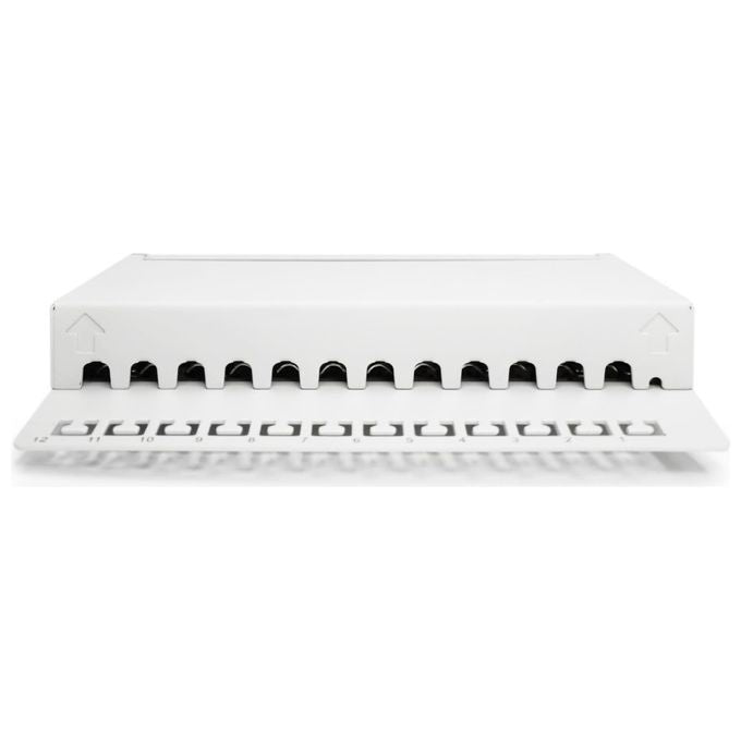 Digitus Pannello Patch Desktop per Reti Cat 6a Classe Ea 12 Porte Grigio