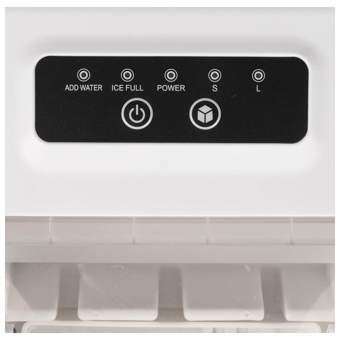 Girmi GH7401 Fabbricatore di Ghiaccio Produzione 1100 Cubetti in 24h Spegnimento Automatico Colore Bianco