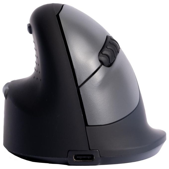 R Go Tools RGOHELELAWL Mouse Ergonomico HE Break Wireless per Mancini con Software di Pausa 5 Pulsanti Programmabili Batteria Ricaricabile colore Nero