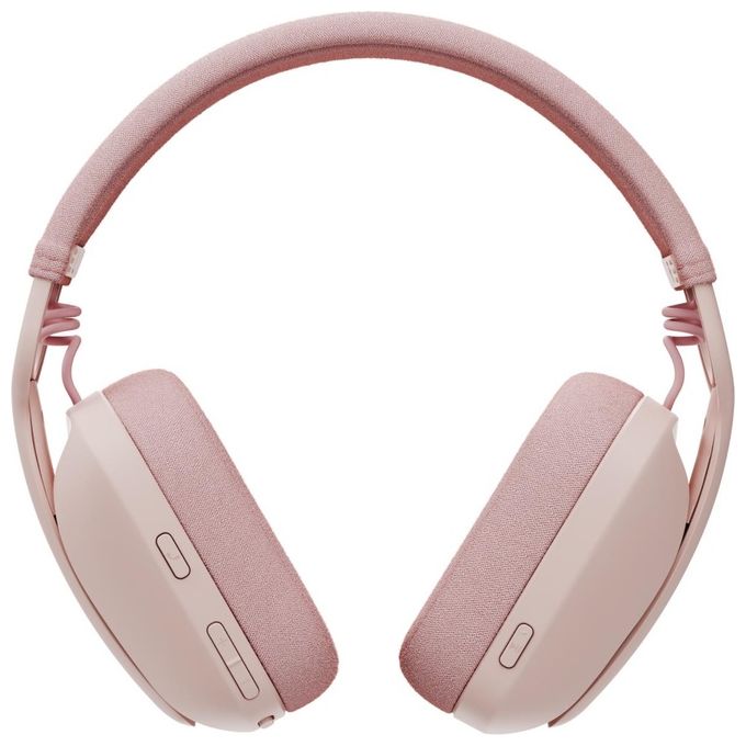 Logitech 981-001224 Zone Vibe 100 Cuffie Wireless Over-Ear con Microfono Cancellazione Rumore Bluetooth 5.2 Multipoint Fino a 30 Metri 18 Ore Batteria Colore Rosa