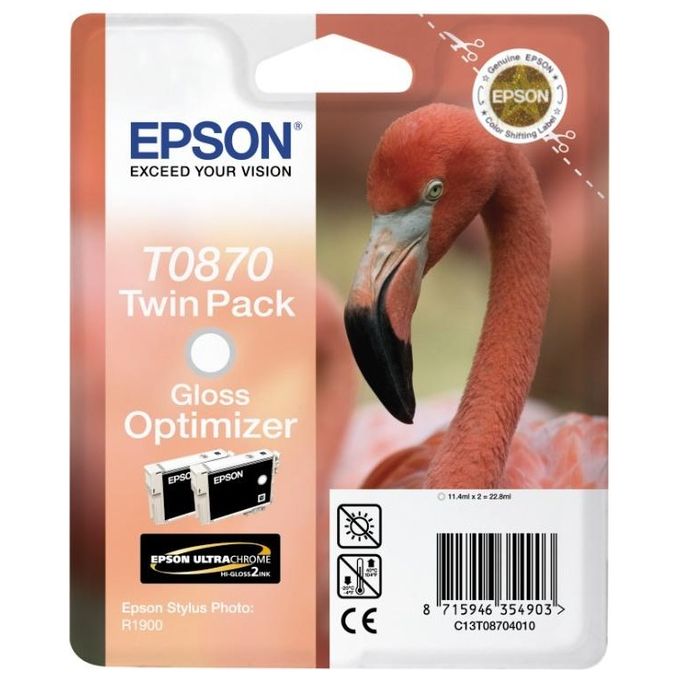 Epson twinpack contenente n.2 cartucce gloss optimizer