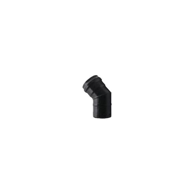 Save Fumisteria Gomito Pellet 45 Gradi Smaltato Nero Opaco 8cm