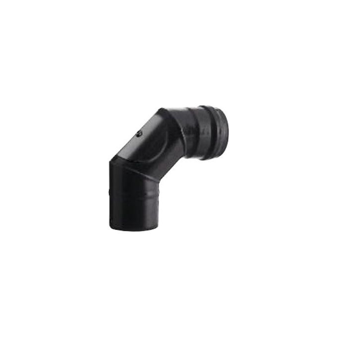 SAVE PN808 Fumisteria Plus Gomito per canna fumaria 90° con ispezione acciaio porcellanato diametro 8 cm colore Nero opaco