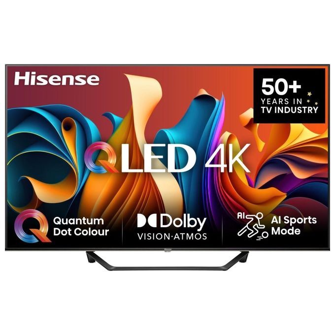 Hisense 55A79NQ Smart TV 55'' QLED 4K Ultra HD VIDAA Dolby Vision Dolby Atmos Wi-Fi colore Nero