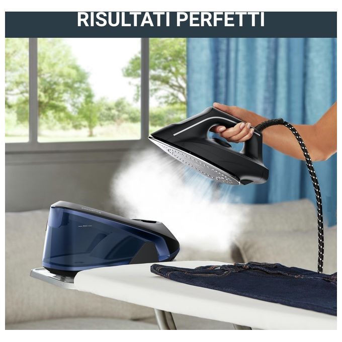 Rowenta VR5121 Easy Steam Ferro da Stiro a Caldaia 2400 W 1,4 L Vapore 230 g-min Anticalcare Modalita' Eco colore Nero Blu