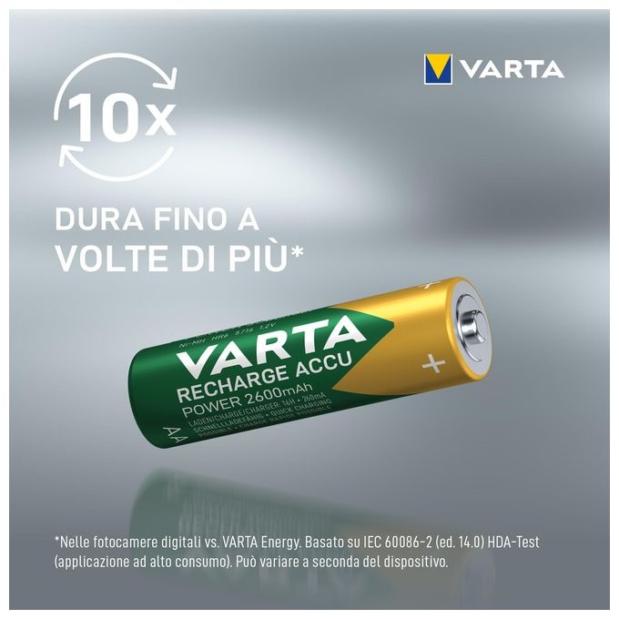 Varta Batteria ricaricabile stilo Aa R2u Prof. 2600mah Bl.4pz